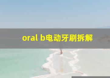 oral b电动牙刷拆解